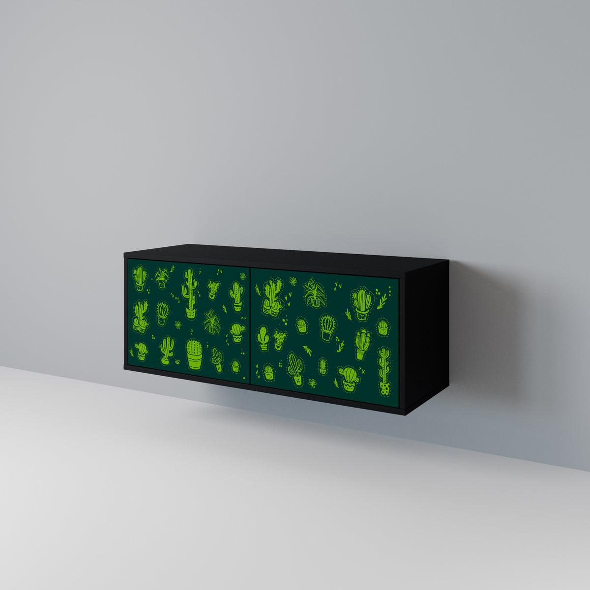 DESERT GREEN Móvel de TV Compacto de 2 Portas