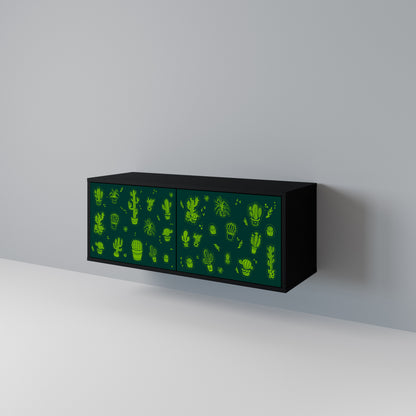 DESERT GREEN Móvel de TV Compacto de 2 Portas