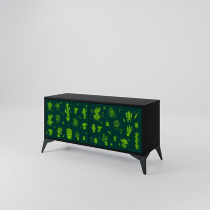 DESERT GREEN Móvel de TV Compacto de 2 Portas