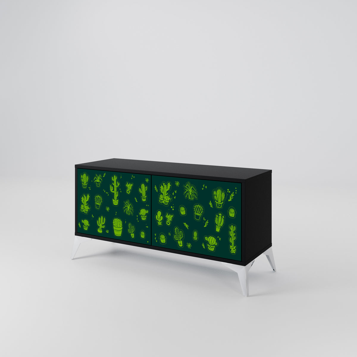 DESERT GREEN Móvel de TV Compacto de 2 Portas