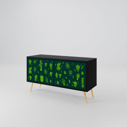 DESERT GREEN Móvel de TV Compacto de 2 Portas