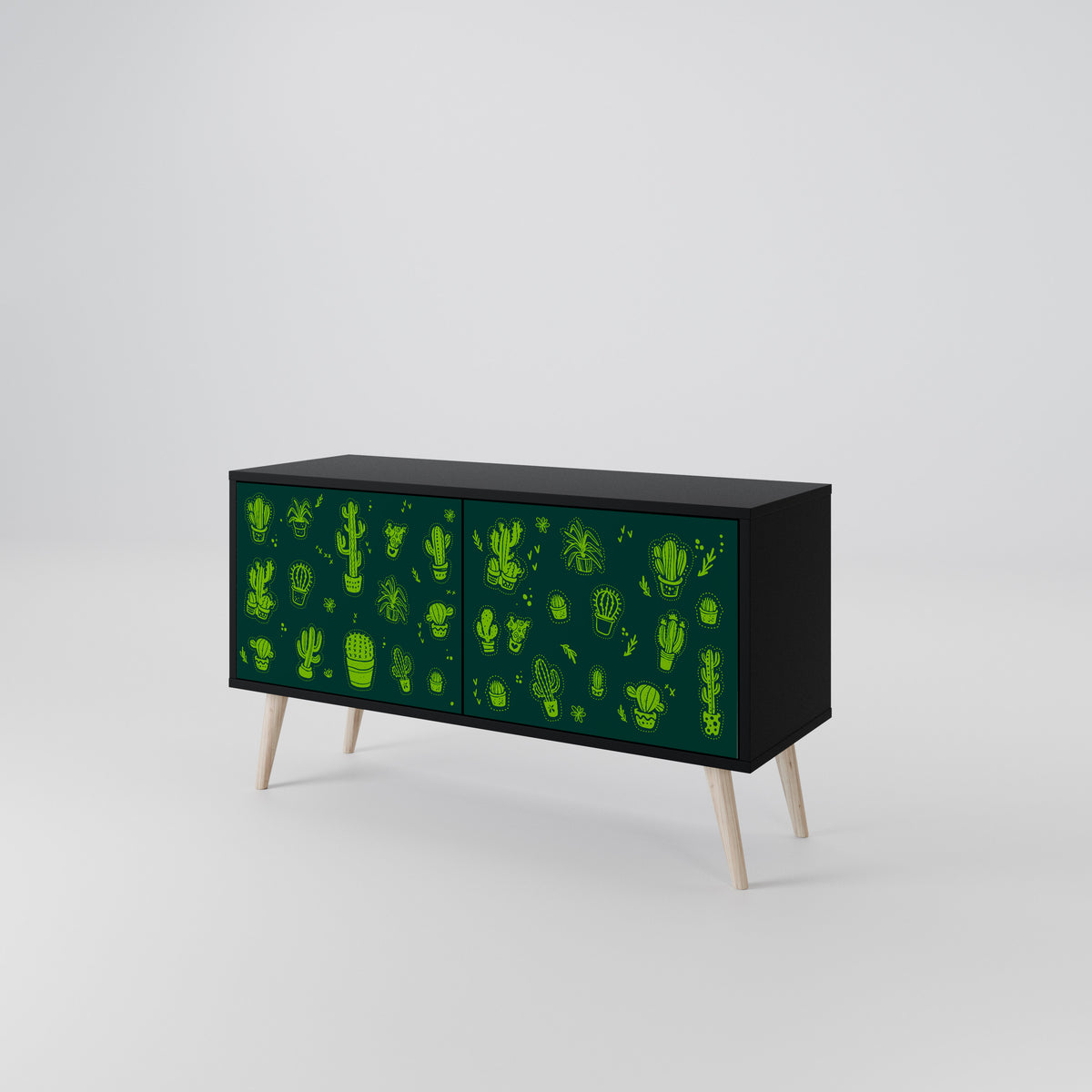 DESERT GREEN Móvel de TV Compacto de 2 Portas