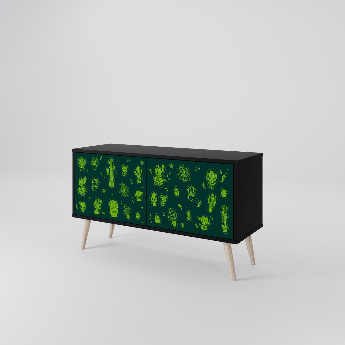 DESERT GREEN Móvel de TV Compacto de 2 Portas