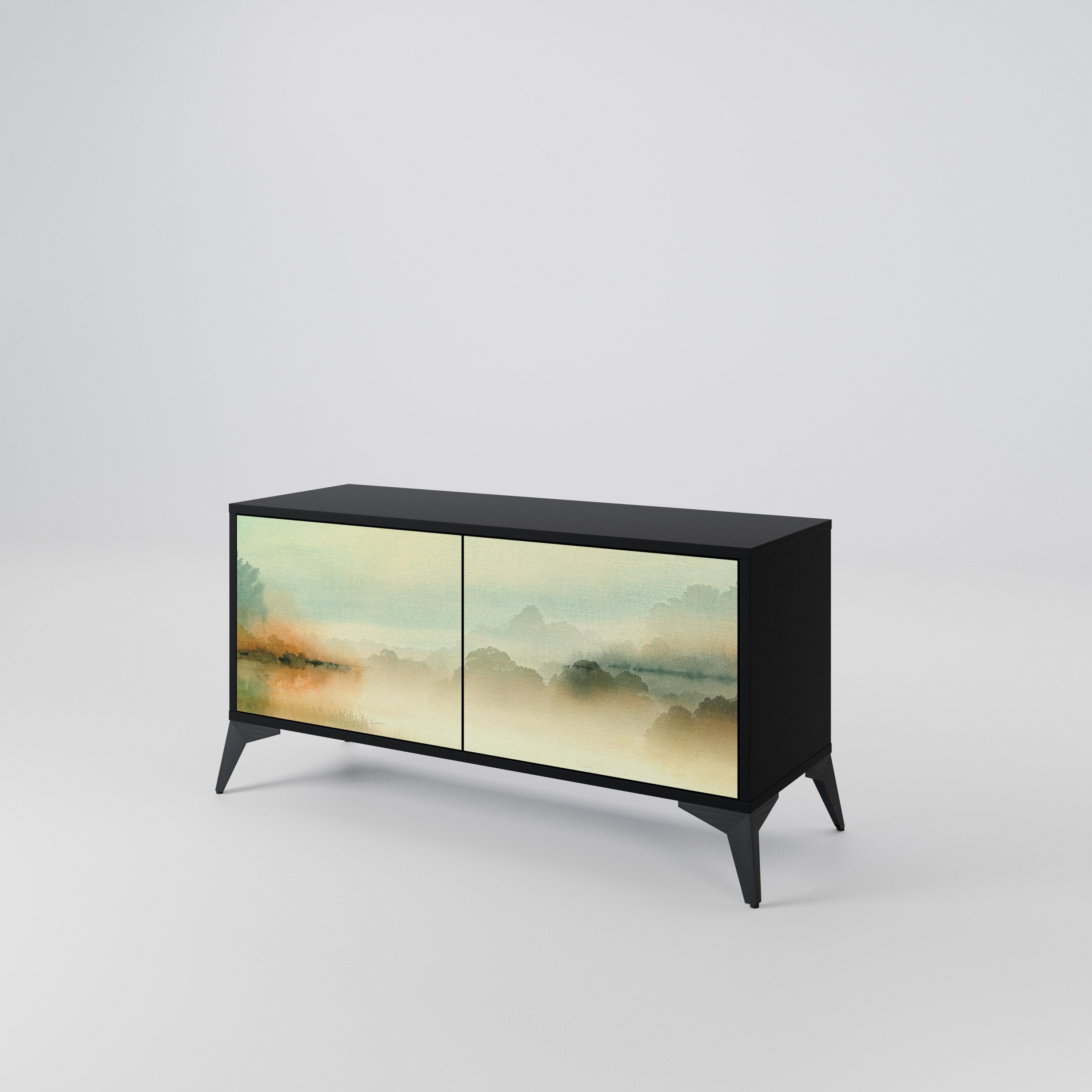 MORNING BY THE LAKE Compact 2-Door TV Cabinet