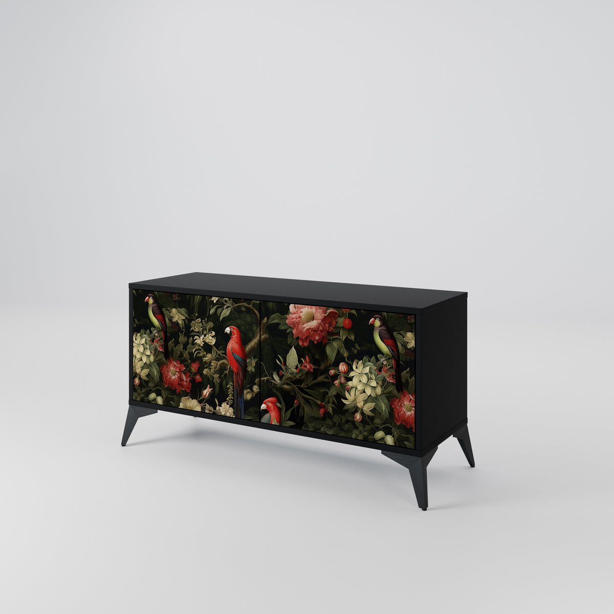 AVIAN GREENERY Compact 2-Door TV Cabinet