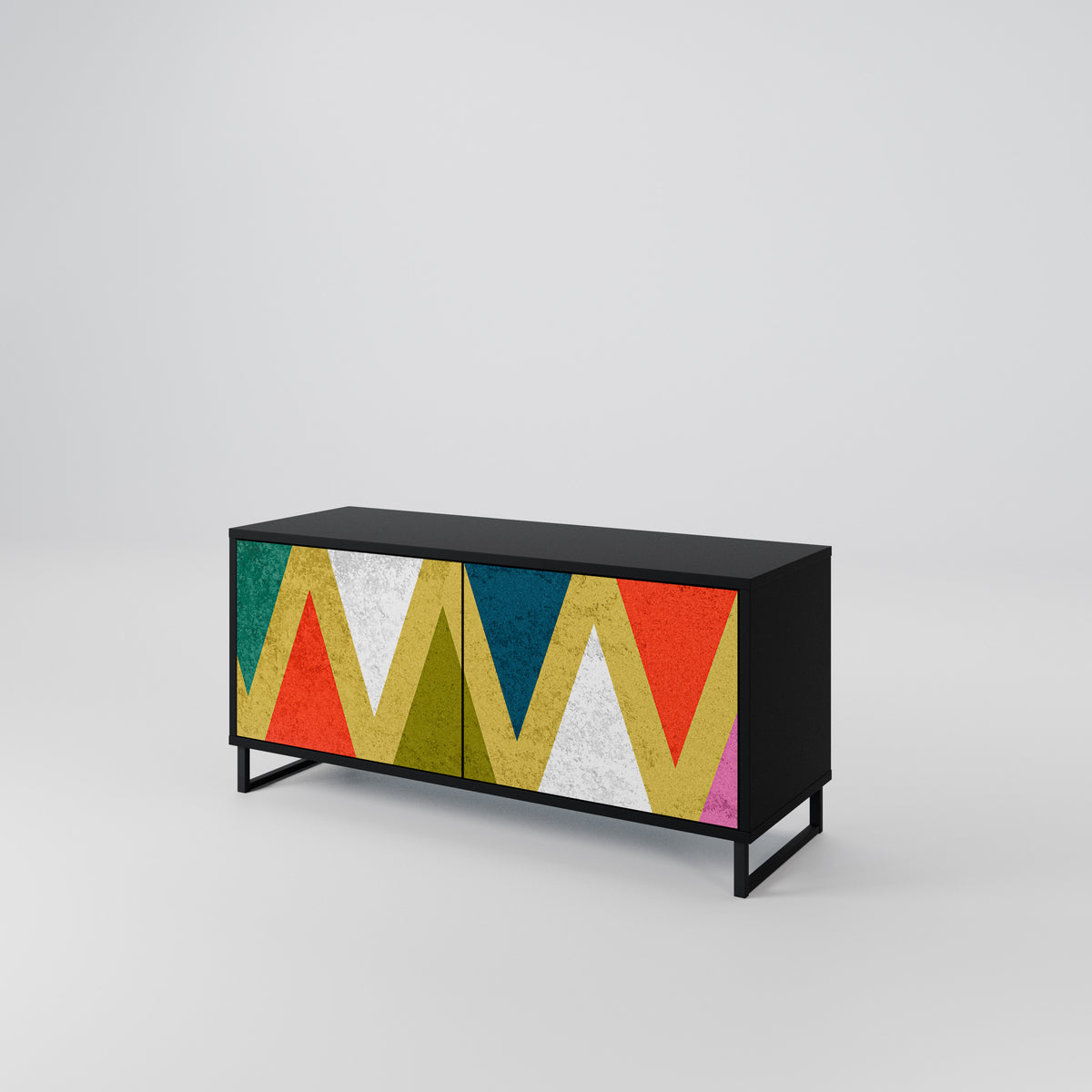 COLORFUL TRIANGLES Móvel de TV Compacto de 2 Portas