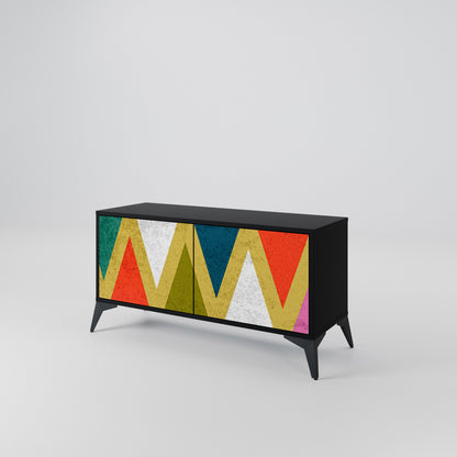 COLORFUL TRIANGLES Móvel de TV Compacto de 2 Portas