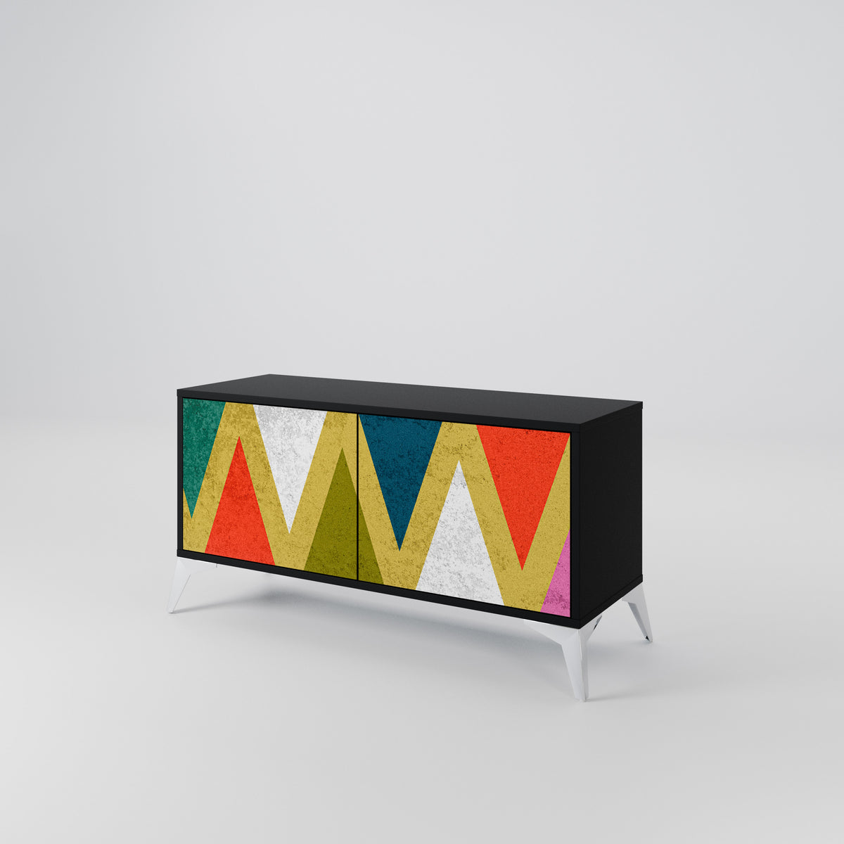 COLORFUL TRIANGLES Móvel de TV Compacto de 2 Portas