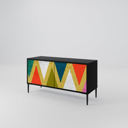 COLORFUL TRIANGLES Móvel de TV Compacto de 2 Portas