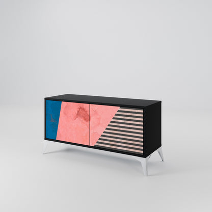 GLAMOROUS STRIPE Móvel de TV Compacto de 2 Portas