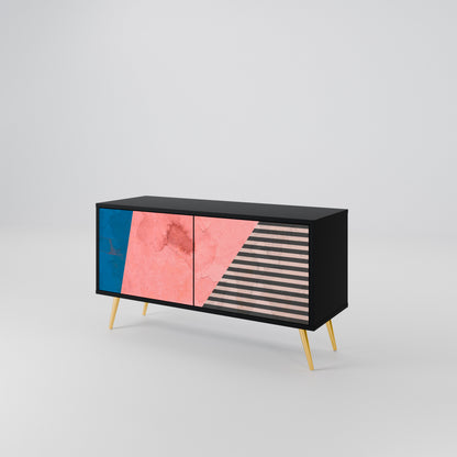 GLAMOROUS STRIPE Móvel de TV Compacto de 2 Portas