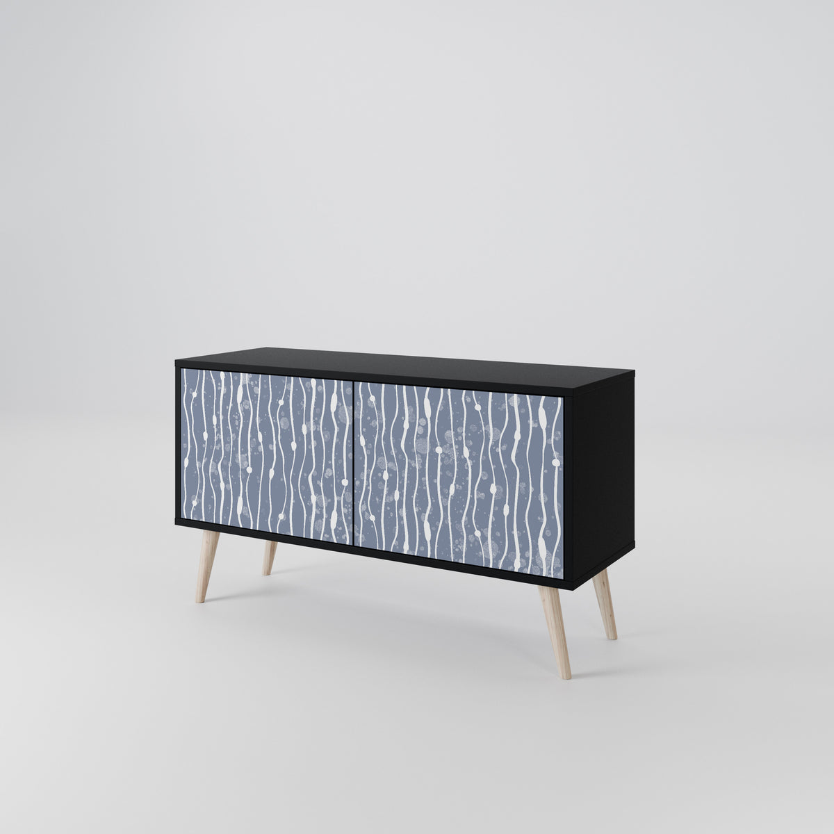 GRAPHITE RAIN Móvel de TV Compacto de 2 Portas