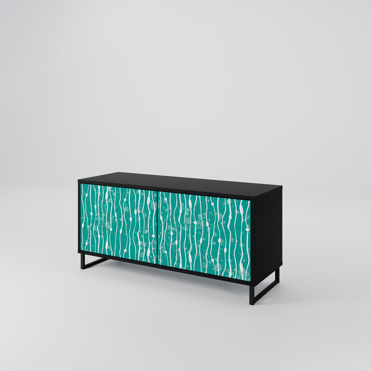 TURQUOISE RAIN Móvel de TV Compacto de 2 Portas