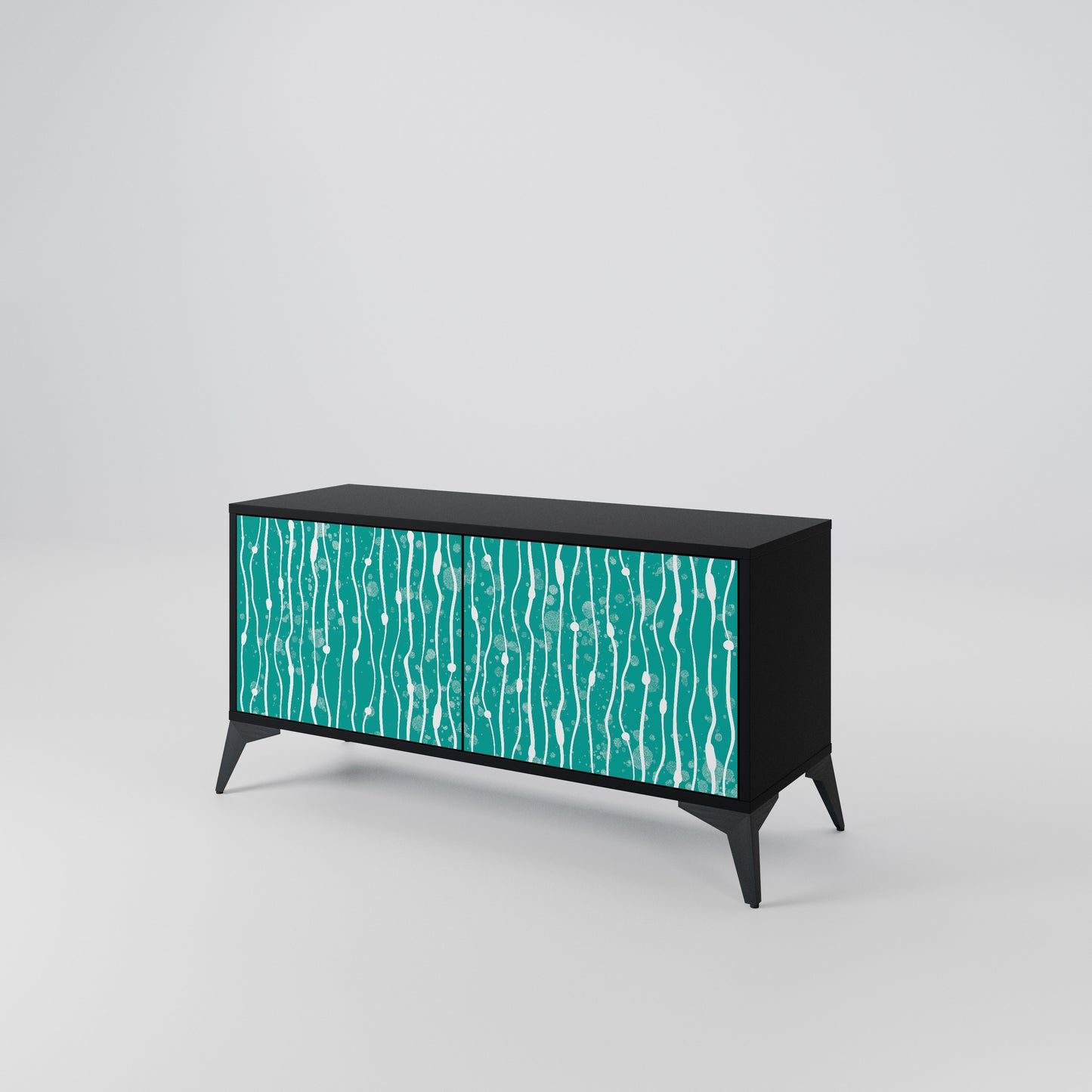 TURQUOISE RAIN Móvel de TV Compacto de 2 Portas