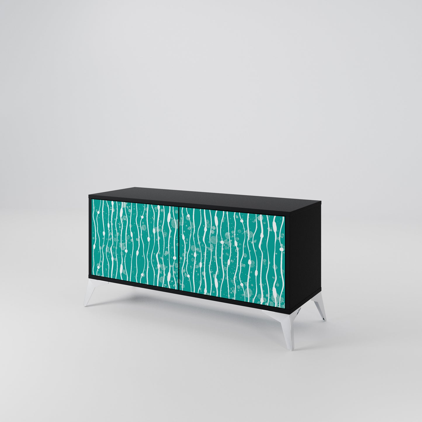 TURQUOISE RAIN Móvel de TV Compacto de 2 Portas