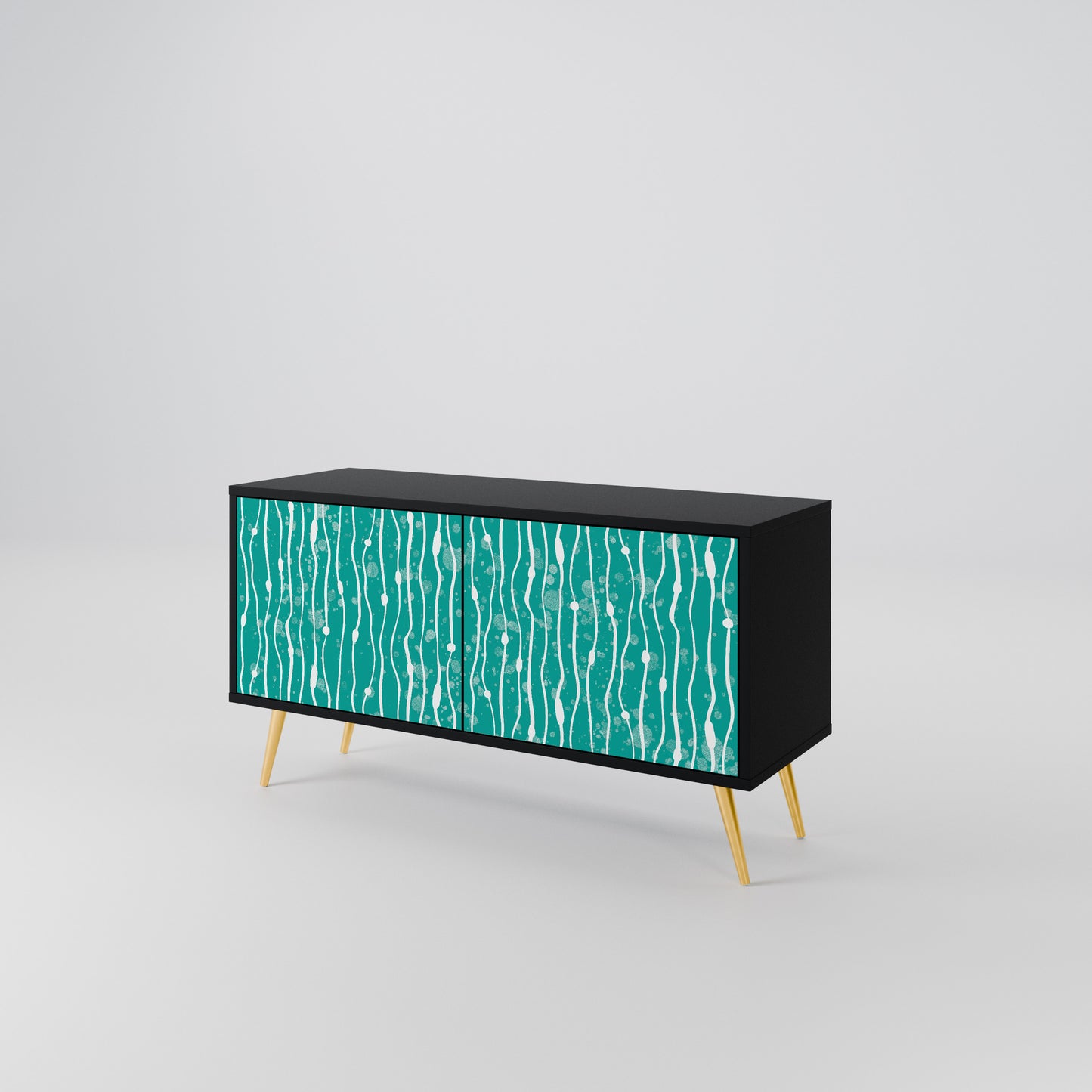 TURQUOISE RAIN Móvel de TV Compacto de 2 Portas