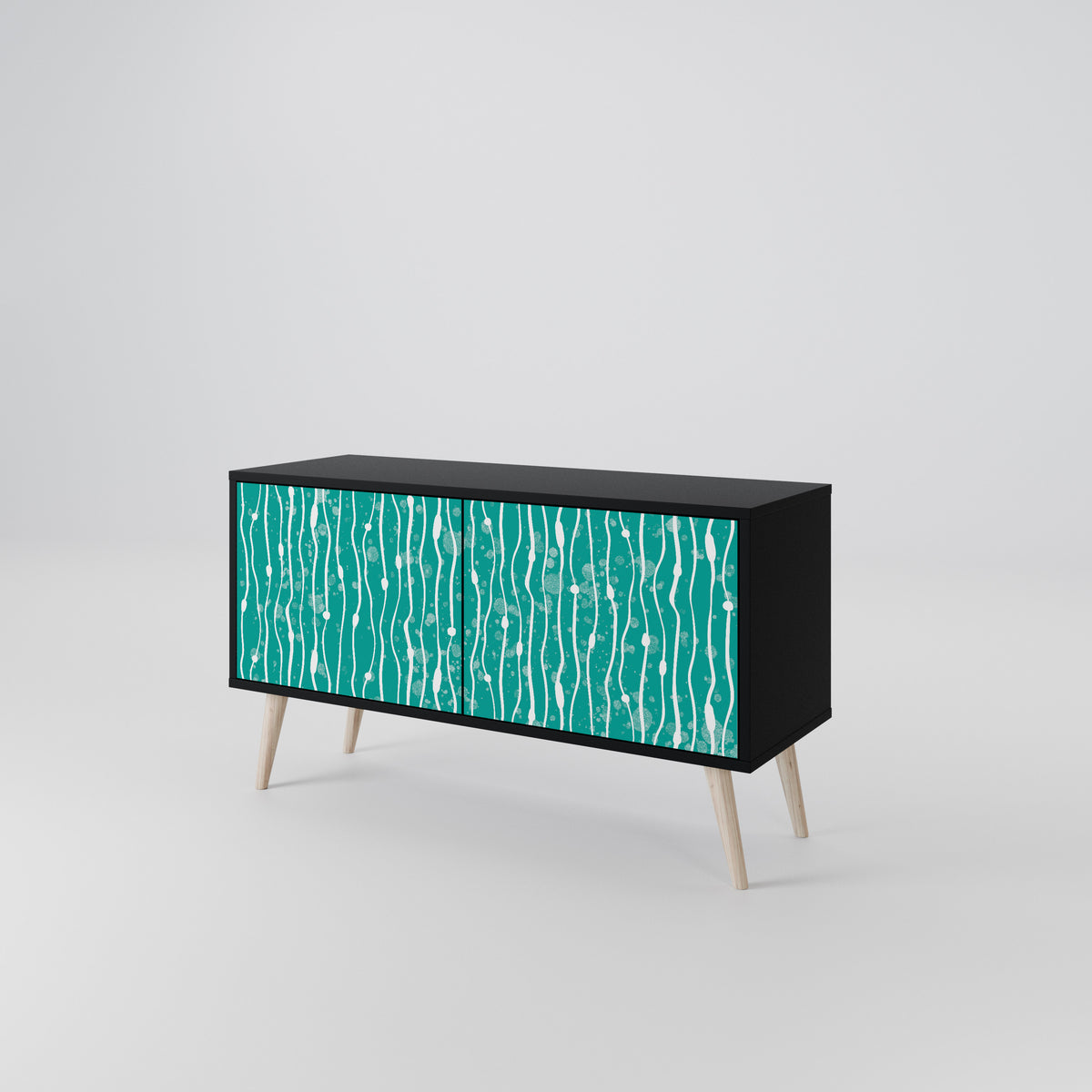 TURQUOISE RAIN Móvel de TV Compacto de 2 Portas