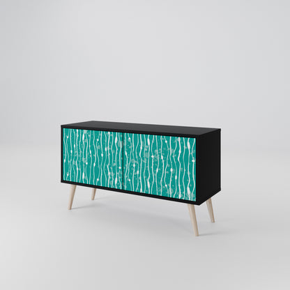 TURQUOISE RAIN Móvel de TV Compacto de 2 Portas