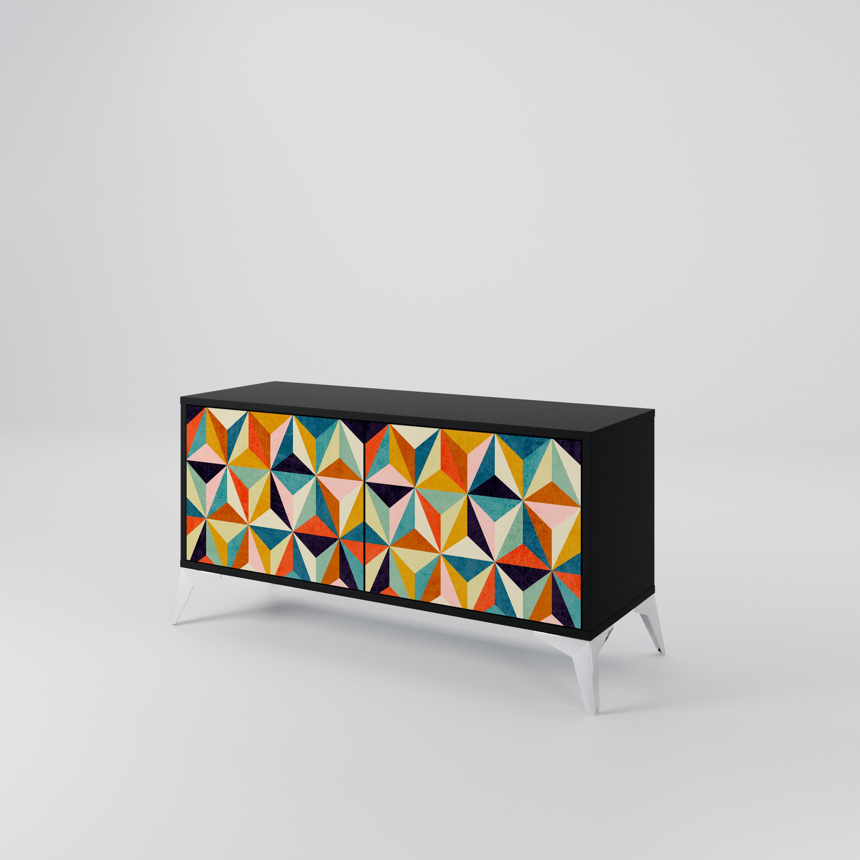 TESSELATE TREASURES Móvel de TV Compacto de 2 Portas