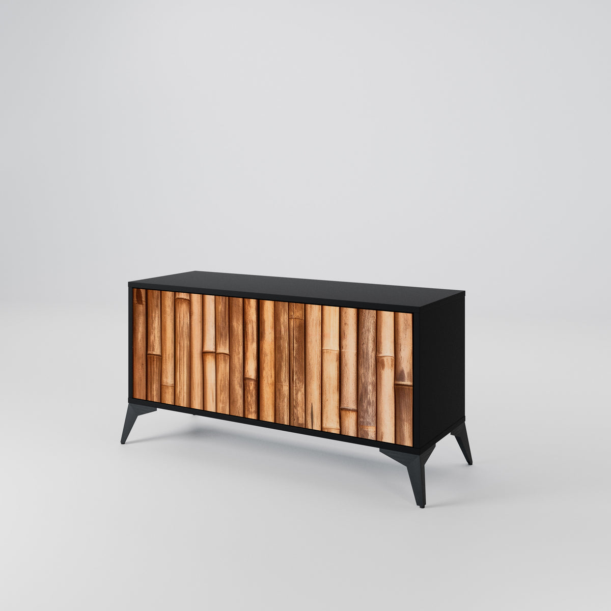 NATURAL WOOD Móvel de TV Compacto de 2 Portas