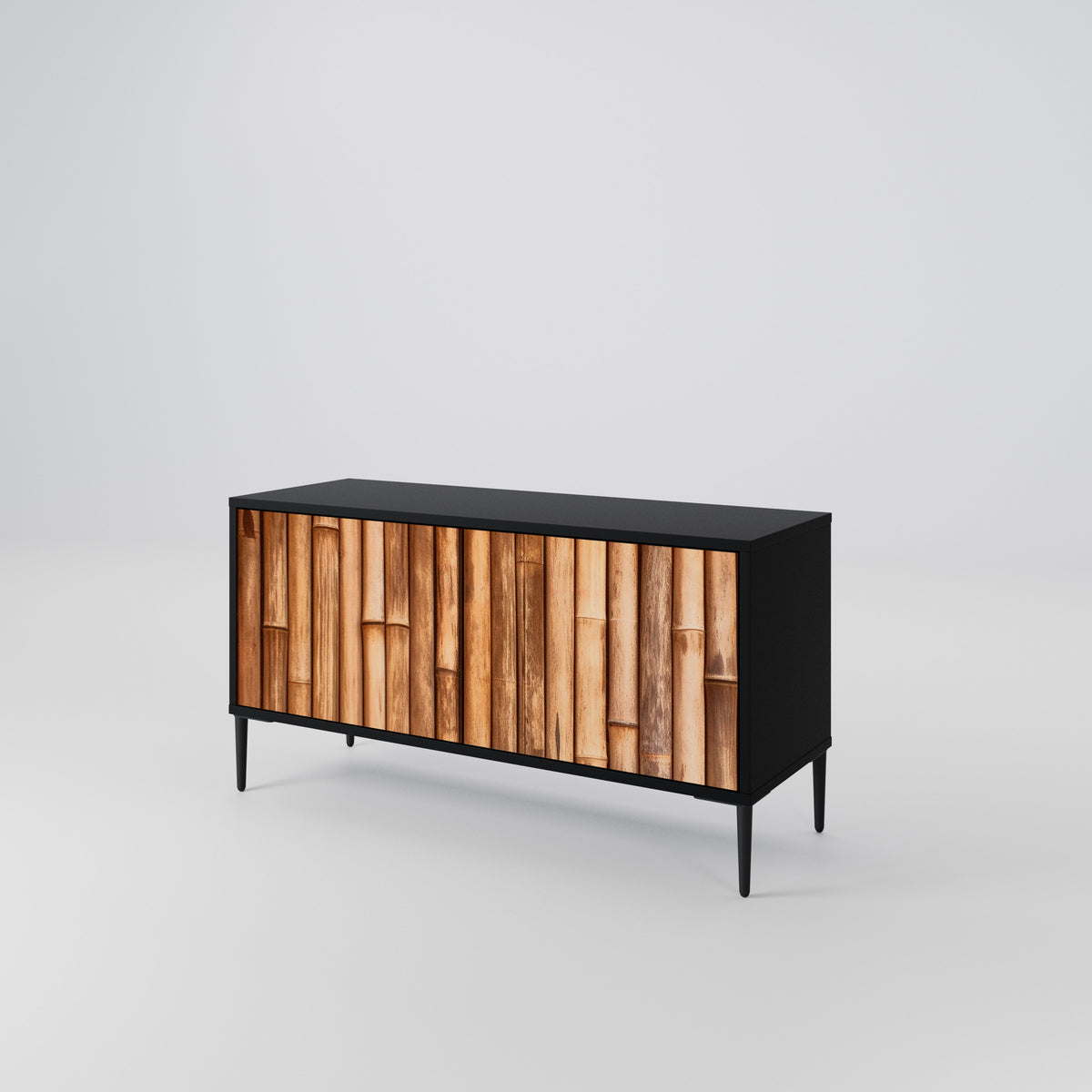 NATURAL WOOD Móvel de TV Compacto de 2 Portas
