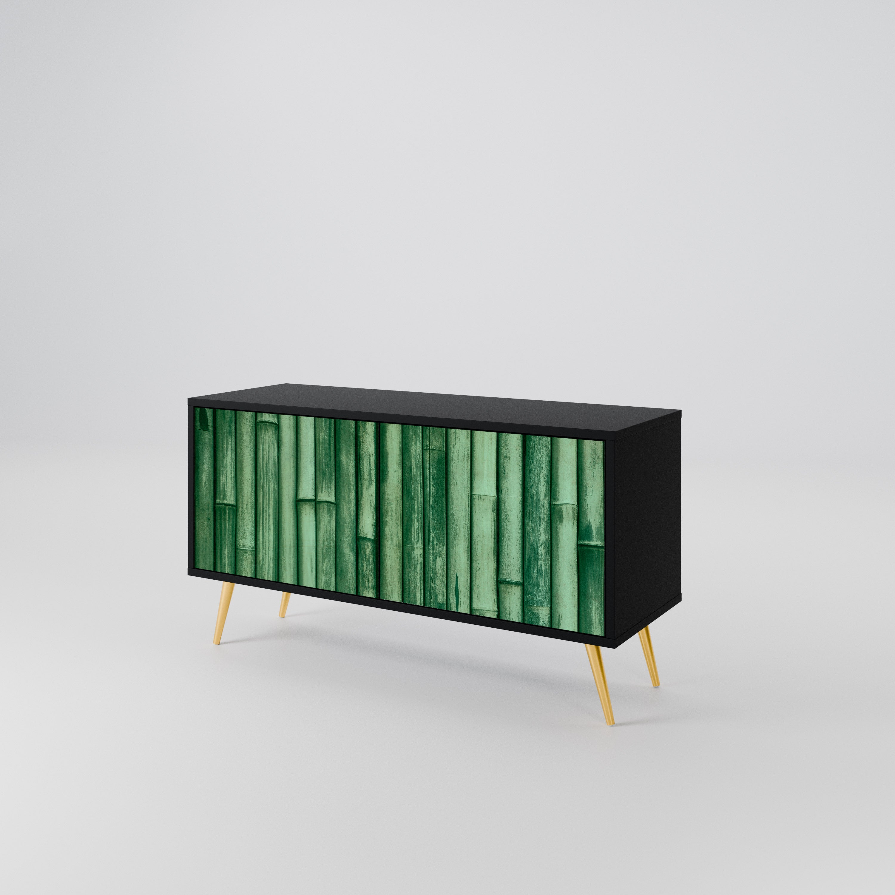 NATURAL GREEN Móvel de TV Compacto de 2 Portas