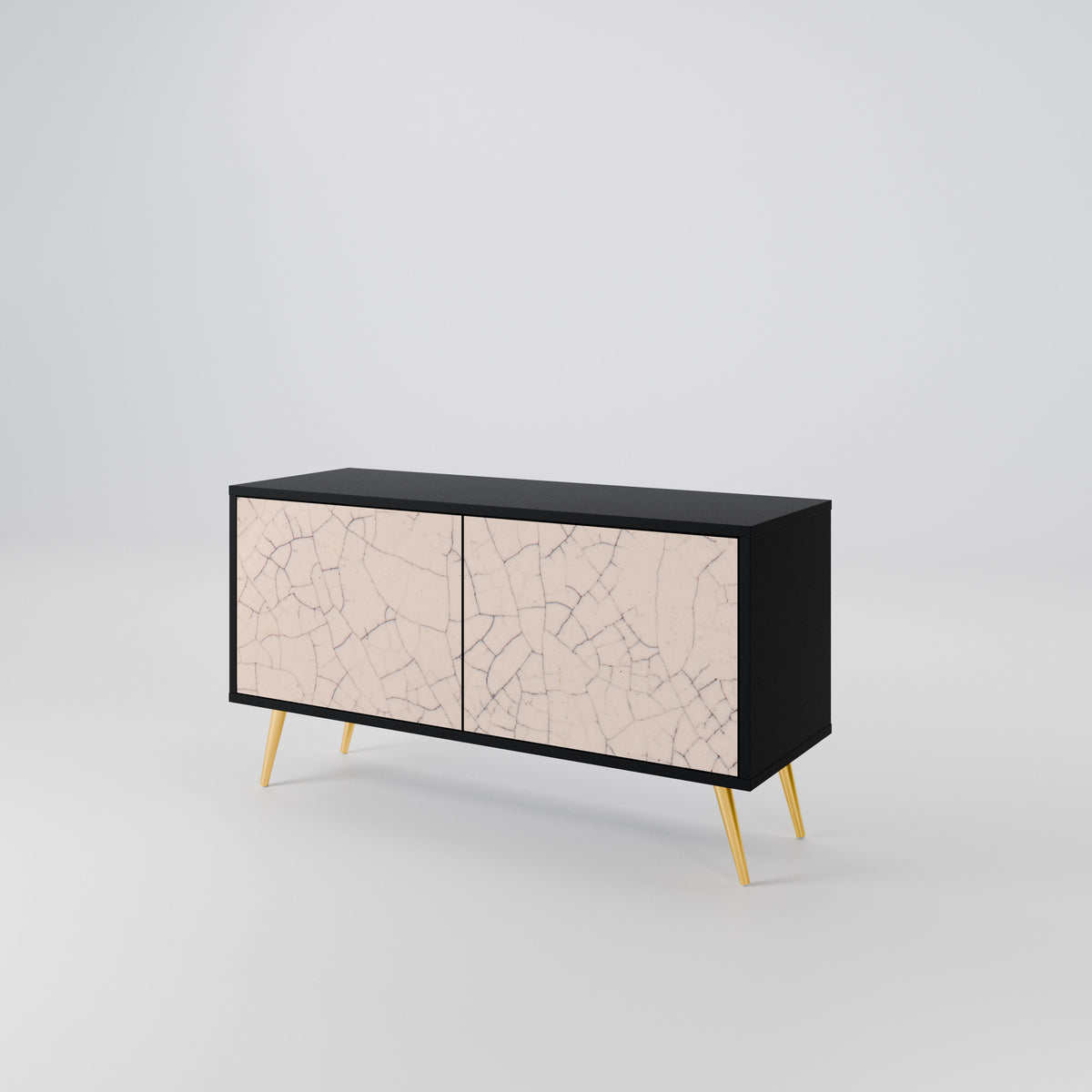CERAMIC TEXTURE Compact 2-Door TV Cabinet