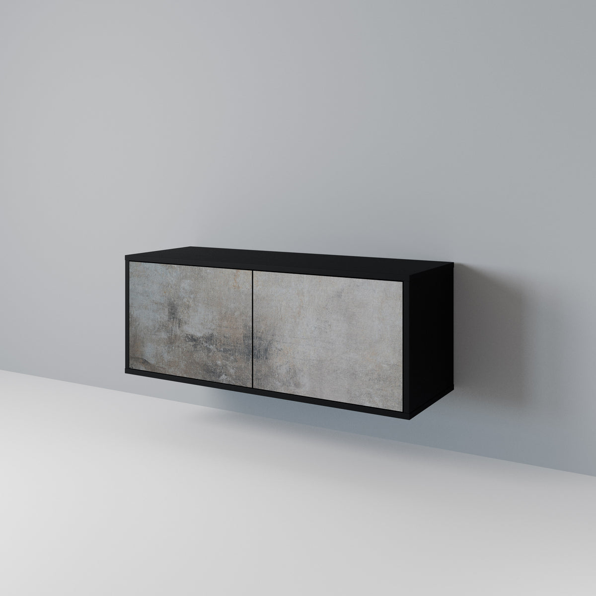CONCRETE WALL Móvel de TV Compacto de 2 Portas