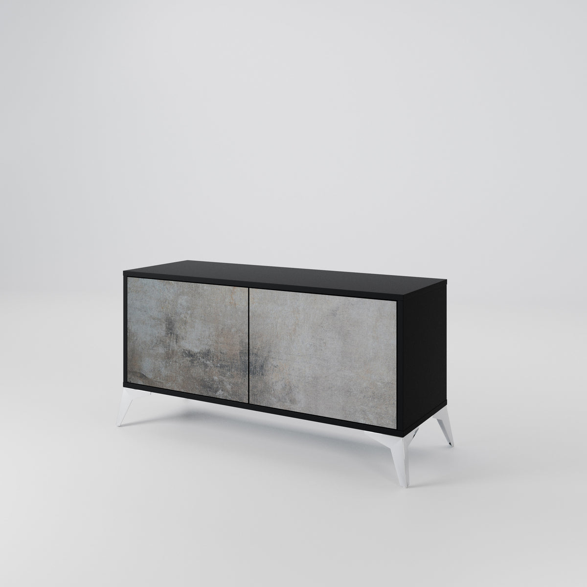CONCRETE WALL Móvel de TV Compacto de 2 Portas
