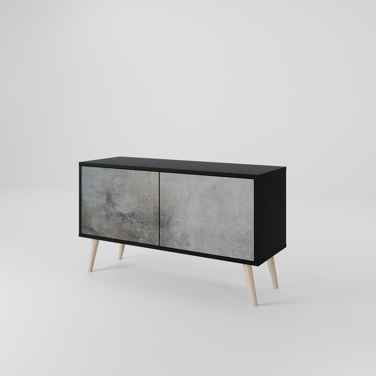 CONCRETE WALL Móvel de TV Compacto de 2 Portas