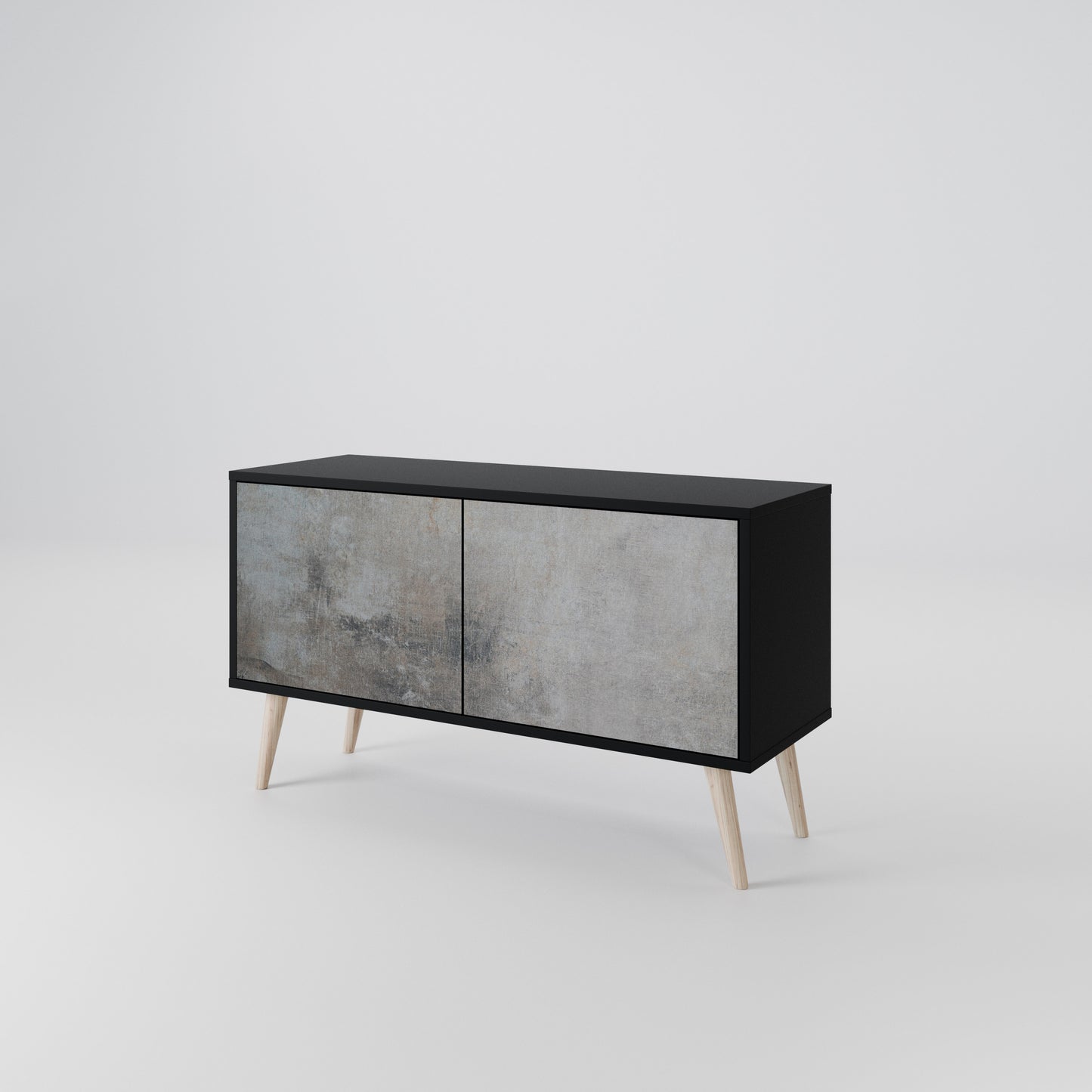 CONCRETE WALL Móvel de TV Compacto de 2 Portas