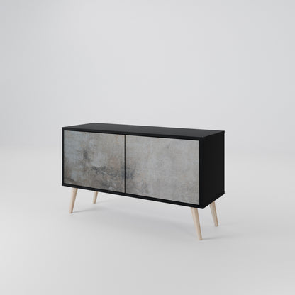CONCRETE WALL Móvel de TV Compacto de 2 Portas