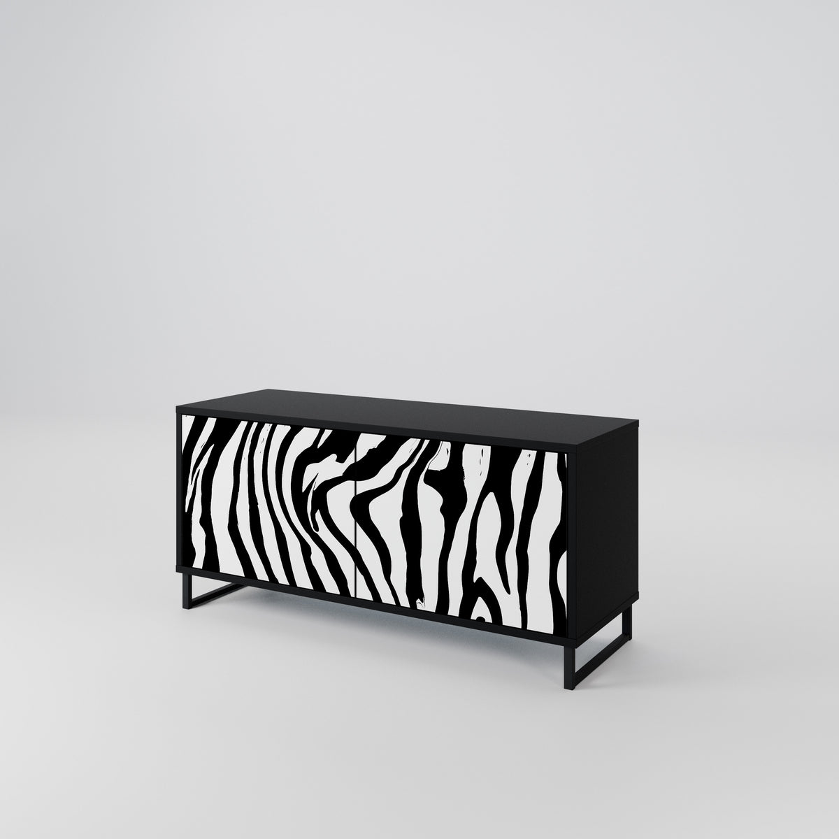 SPLENDID ZEBRA Móvel de TV Compacto de 2 Portas