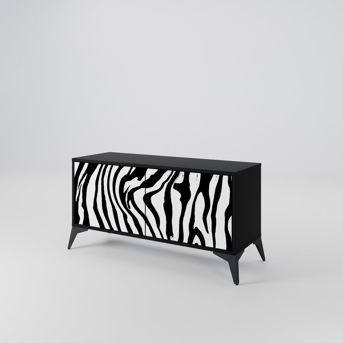 SPLENDID ZEBRA Móvel de TV Compacto de 2 Portas