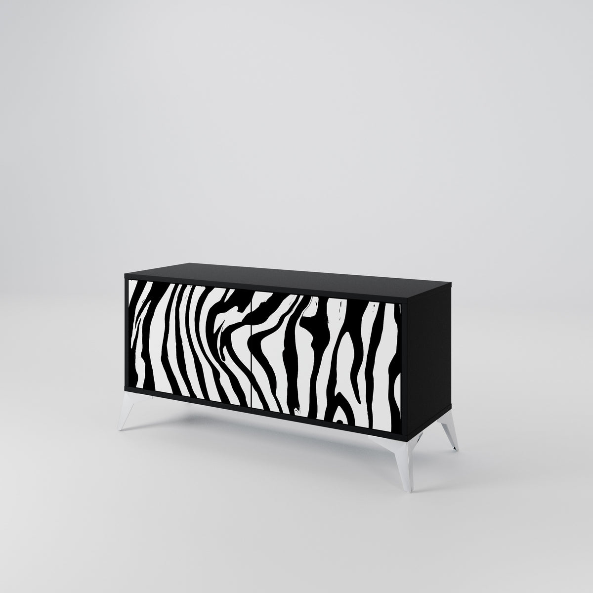 SPLENDID ZEBRA Compact 2-Door TV Cabinet