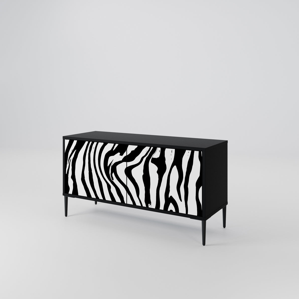 SPLENDID ZEBRA Móvel de TV Compacto de 2 Portas