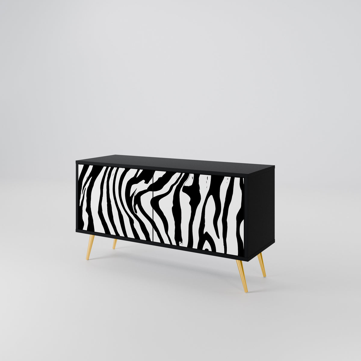 SPLENDID ZEBRA Móvel de TV Compacto de 2 Portas