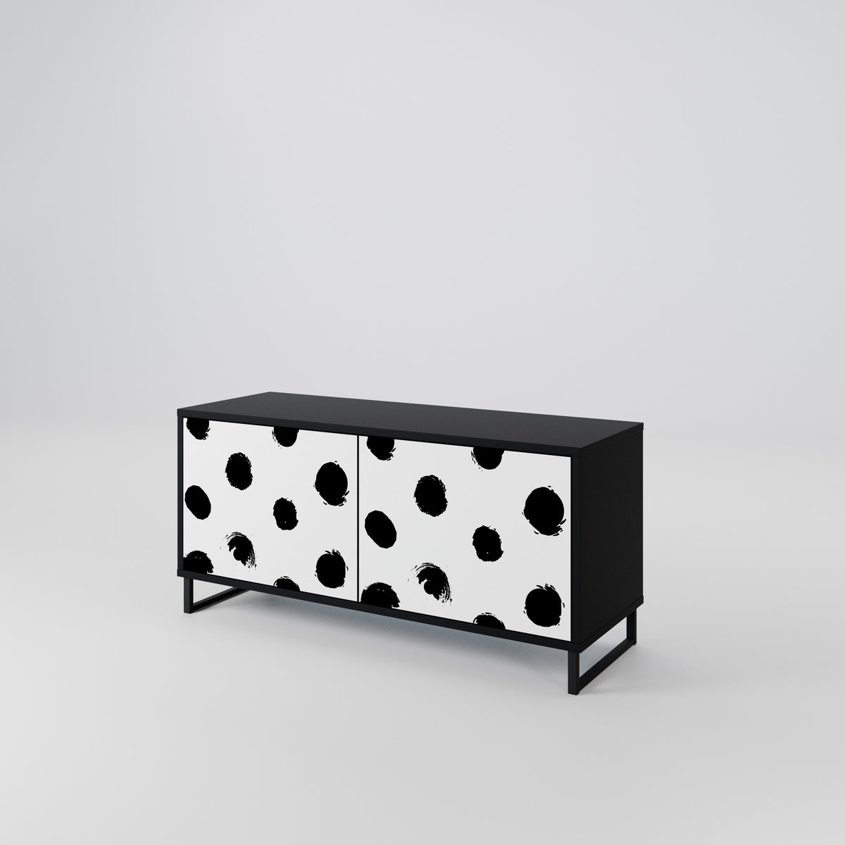 SLIPPING MINUTES Compact 2-Door TV Cabinet