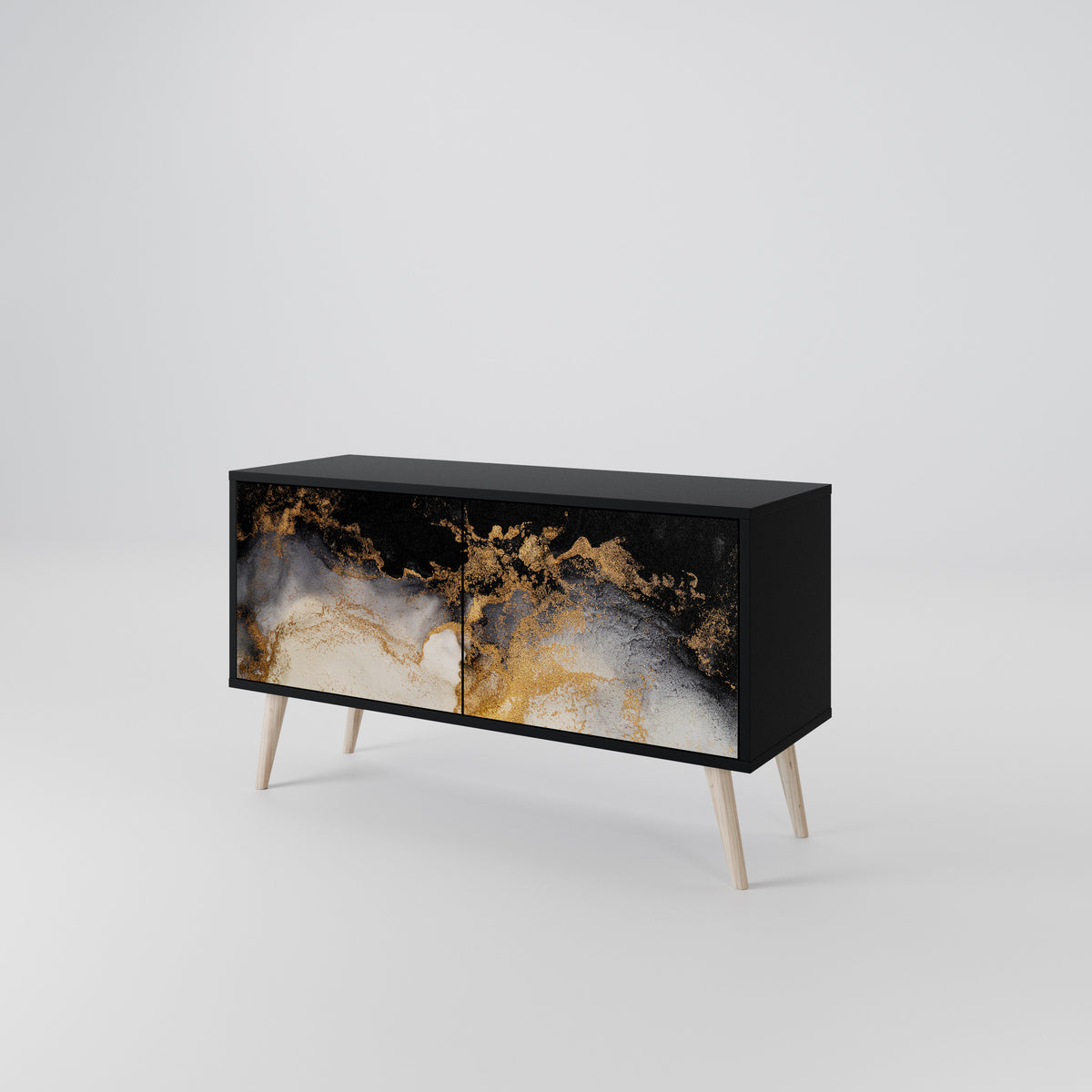 MARBLE OF TOMMORROW Compact 2-Door TV Cabinet