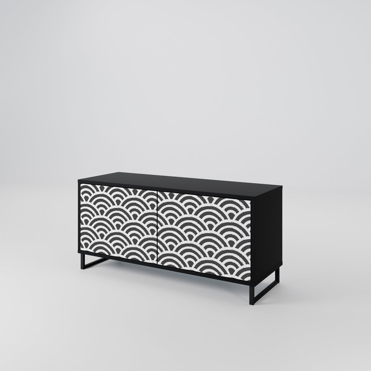 GLOOMY HOST Compact 2-Door TV Cabinet
