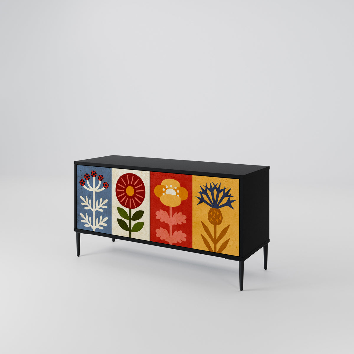 SCANDIC FLOWERET Compact 2-Door TV Cabinet
