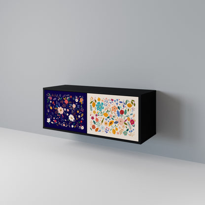 FLORAL COMBINATION Móvel de TV Compacto de 2 Portas