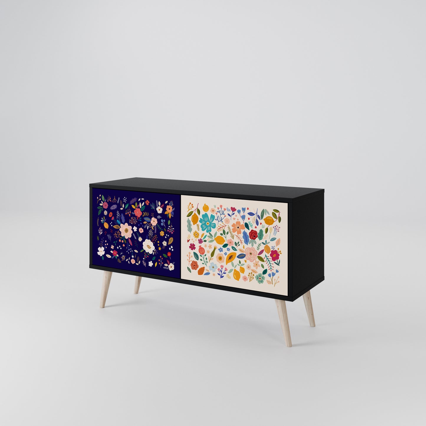 FLORAL COMBINATION Móvel de TV Compacto de 2 Portas