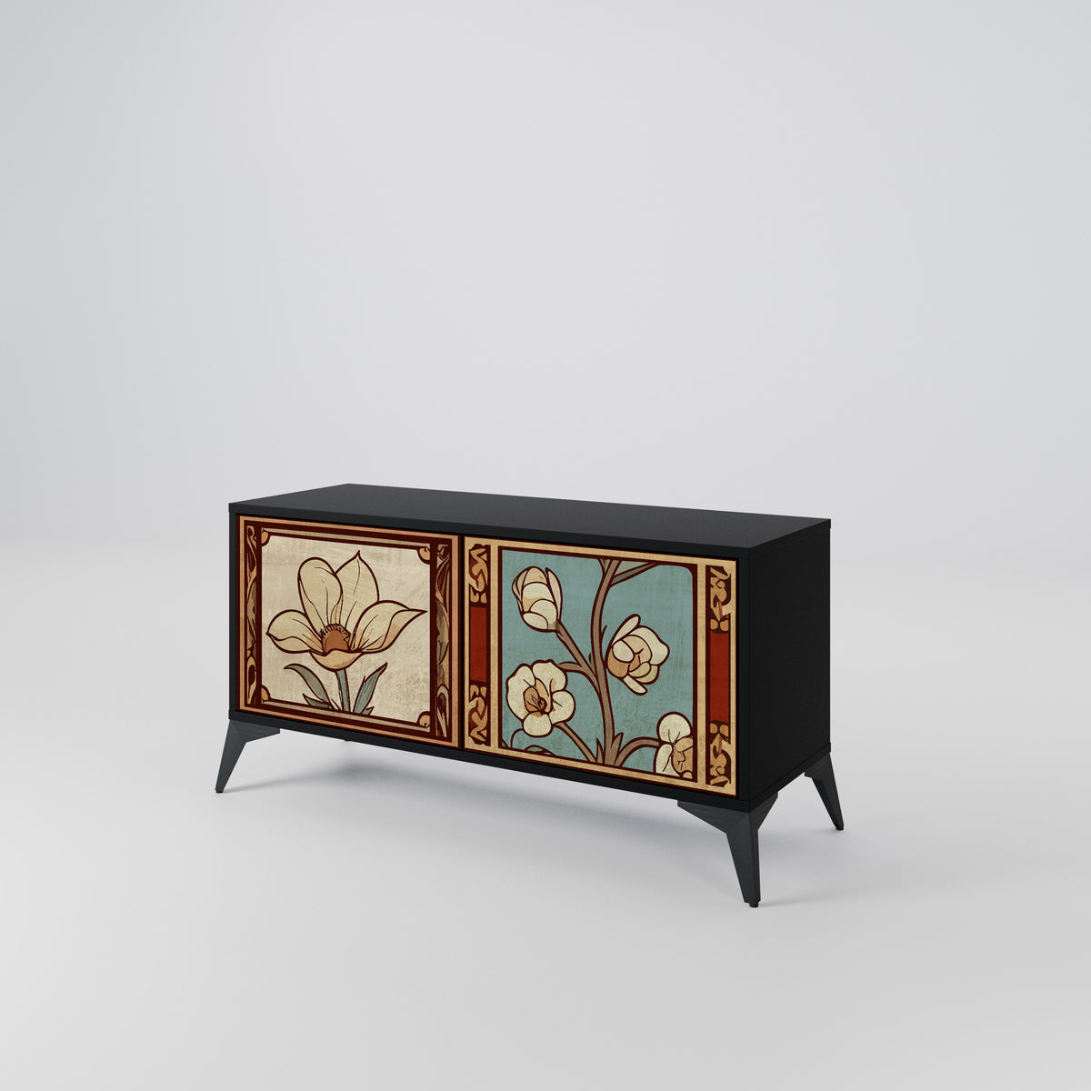 TIMELESS FLORA Móvel de TV Compacto de 2 Portas