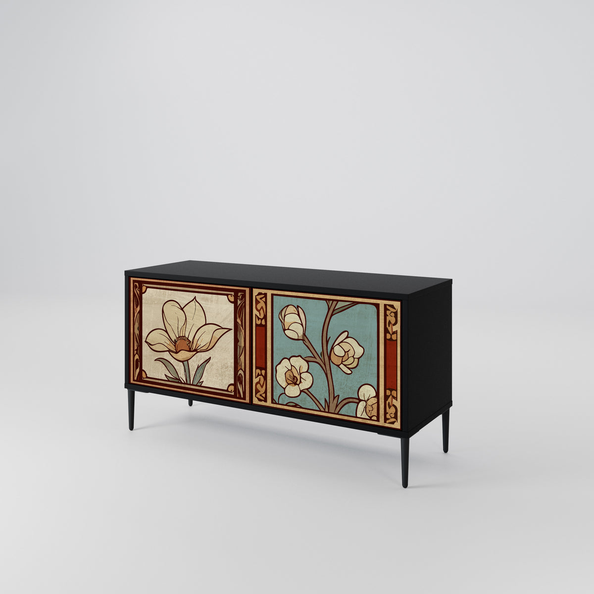 TIMELESS FLORA Móvel de TV Compacto de 2 Portas