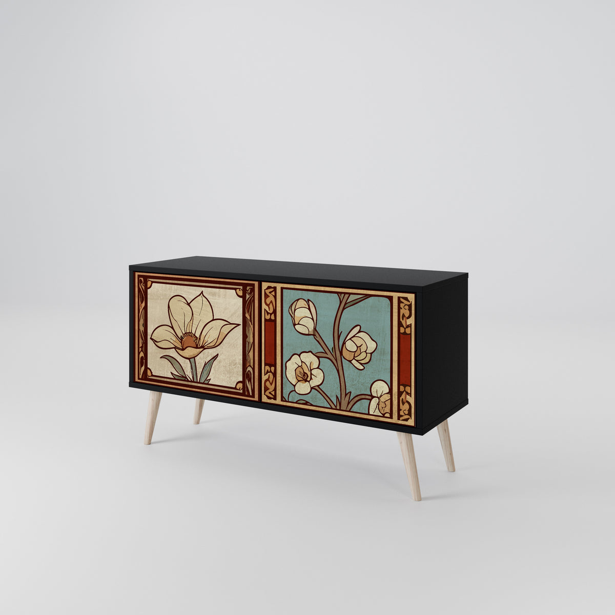 TIMELESS FLORA Móvel de TV Compacto de 2 Portas
