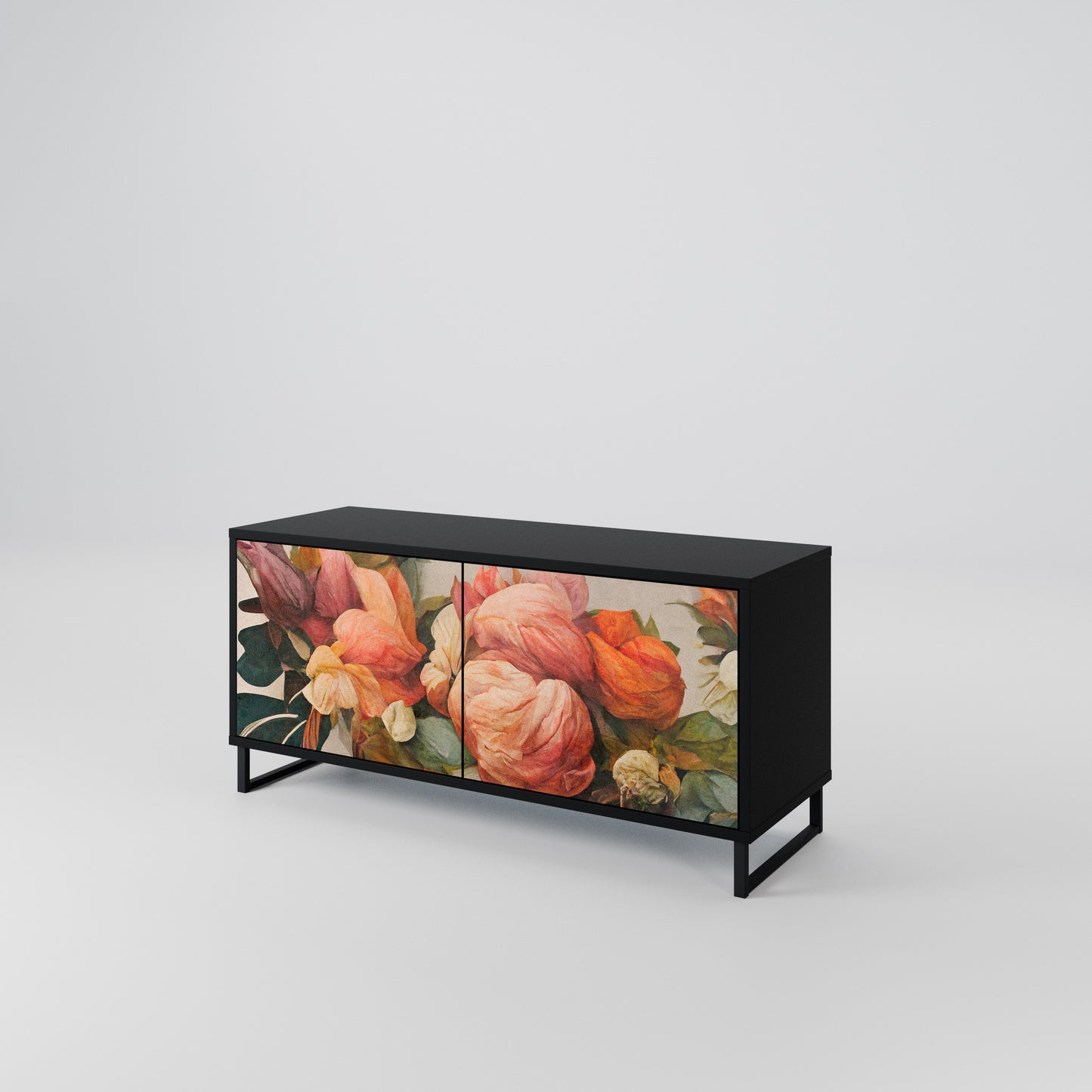 STYLISH BEAUTY Móvel de TV Compacto de 2 Portas