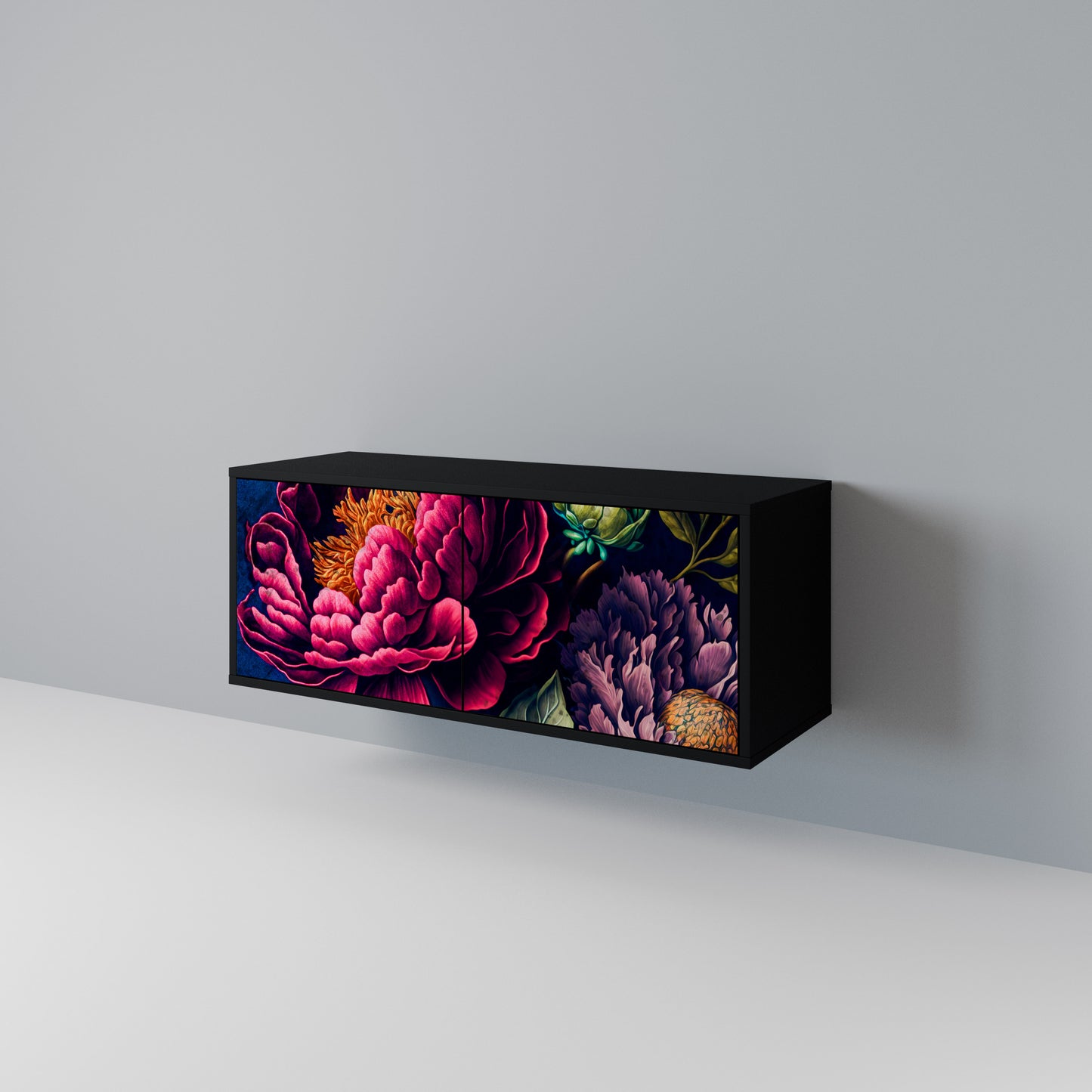 BLOOMING ELEGANCE Móvel de TV Compacto de 2 Portas