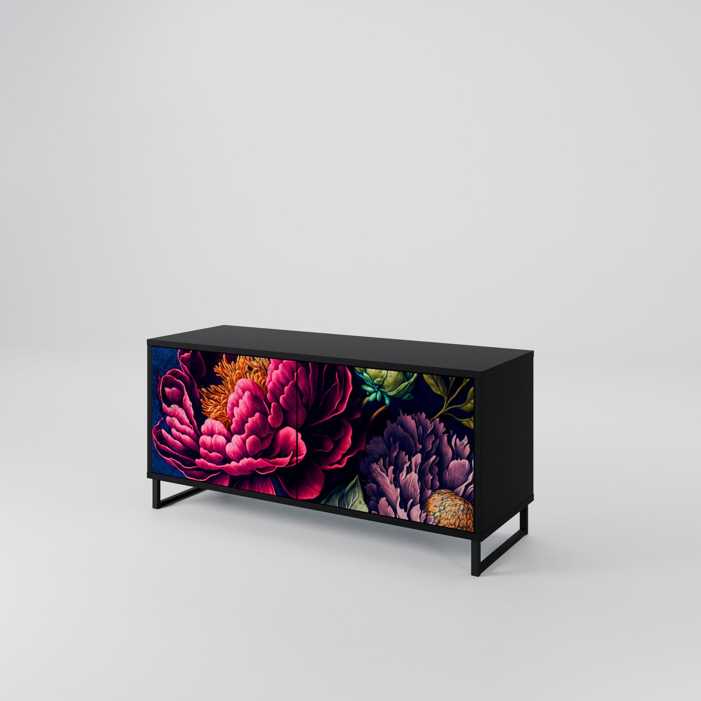 BLOOMING ELEGANCE Móvel de TV Compacto de 2 Portas