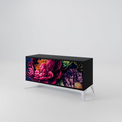 BLOOMING ELEGANCE Móvel de TV Compacto de 2 Portas